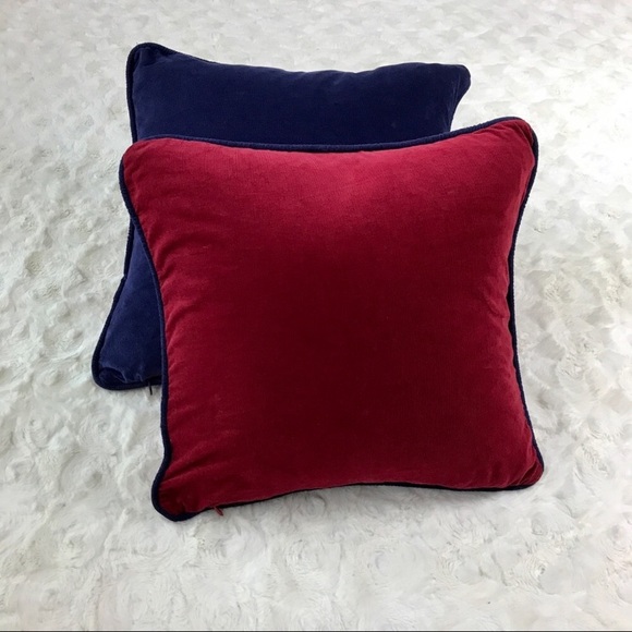 Cremieux Corduroy Red/Blue Nautical Throw … - Picture 2 of 7
